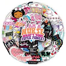 50 miếng dán ngộ nghĩnh chủ đề Ngày Y tá, hình dán mũ bảo hiểm y tá hoạt hình, miếng dán chống thấm nước dùng cho bình nước, máy tính xách tay, điện thoại, hành lý, sổ tay, tủ lạnh. - Nhiều màu - Xem 6