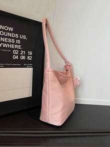 Túi đeo chéo Niche Fuma thêu họa tiết, chống thấm nước, chất liệu nylon dày dặn, dung tích lớn, kiểu dáng thời trang và năng động. - Hồng - Xem 7