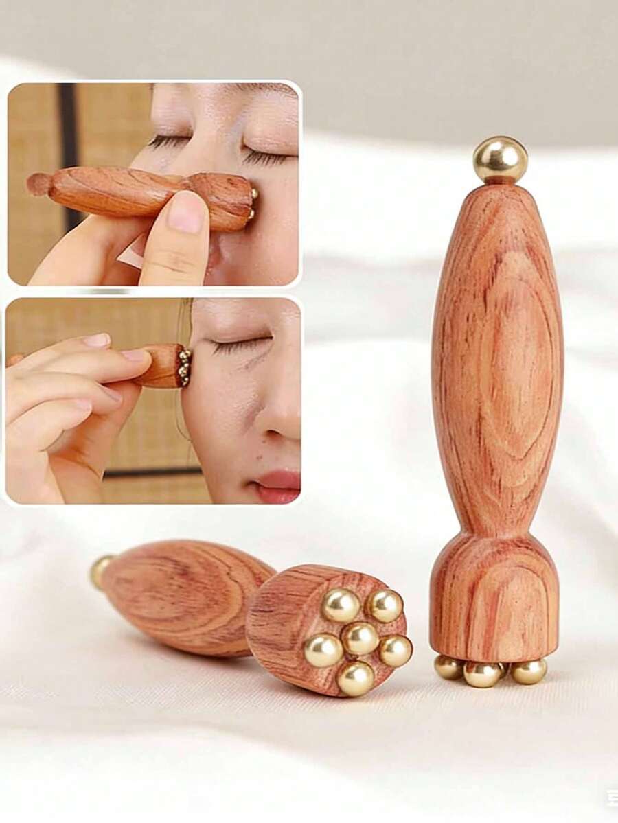 1 dụng cụ massage mặt Gua Sha, que massage mặt và mắt, thích hợp cho chăm sóc vùng da dưới mắt và bấm huyệt. - Xem 1