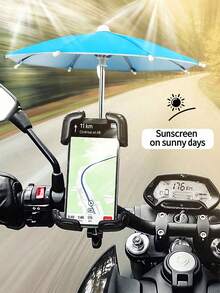 Mini Phone Sun Shade Umbrella, With Adjustable Pig Nose Suction Cup Holder, Suitable For Phones, Kindles, Navigation Devices, Sunshade, Anti-Glare, Protects Phone From Rain And Sunlight, Blocks Screen Reflection, Essential For Travel, Vacation, School, Back To School - Small Sun Umbrella - View 4