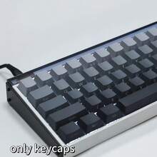 133-Key Polar Day Side-Printed Keycaps, PBT Material, Gradient Gray, OME Height, Compatible With Cherry/Gateron MX Switches, High Quality, Wear-Resistant, Non-Fading, Non-Oily - View 9