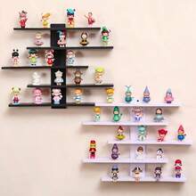Rak Display Dinding Putih 5 Tingkat, Rak Penyimpanan, Organizer, Ukuran: 37cm, Cocok untuk Boneka, Figur Kecil, Balok Susun, dan Koleksi, Cocok untuk Ruang Tamu, Kamar Tidur, Dapur, Kamar Mandi, Hadiah Liburan dan Hari Ibu, Penyimpanan Musim Semi - MultiWarna - View 5