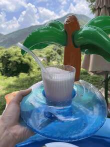 1/5/10件充氣飲料杯架 泳池杯架 浮水杯墊 多種造型 水上漂浮配件 適用於泳池、海灘度假村 適合派對、泳池裝飾 朋友與家人的禮物 - 彩色 - 查看 6