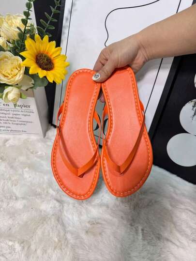 Große Größen Flache Zehentrenner Sandalen für Damen, Sommer Outdoor offene gewebte römische Sandalen, modische französische Stil Damenkleider, Strand Lässig Apartment Tragen, Weiß, Beige, Schwarz, Orange, Gelb, Lila, Grau, Gold, Silber, Blau, Grün, Pfirsich Rosa, Braun, Leopardenmuster, für festliche Anlässe, Urlaubsreisen, nautischer Stil, Strass Verzierungen, Segeltuch Material, bequeme Slip-On Strand Flats