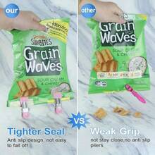 Heavy Duty Metal Food Bag Clips With Scratch-Resistant Vinyl Coated Ends, Food Packaging Clips, Kitchen Food Bag Clips, Photo/Document Clips - Random - View 7