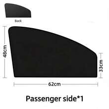 Summer Magnetic Car Window Curtain, Titanium Silver Fabric, Full Blackout, UV Protection, Heat Insulation, Privacy Sunshade, Easy Installation, Universal Fit For Sedan, SUV, Truck - A - View 7