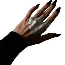 1 New Irregular Pleated Joint Ring With A Cool And Niche Design, High-End And Unique Exquisite Ring - JZ-Golden Left - Xem 7