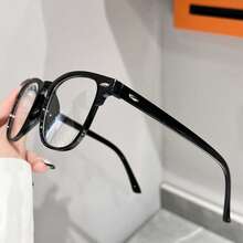 1副黑色亮面镜框眼镜 - 百搭眼镜，兼具专业与波西米亚风格，适合办公室、派对、夏季海滩郊游和旅行礼品 - 彩色 - 查看 3