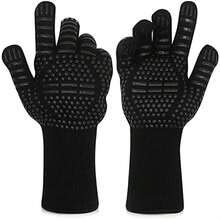 1 Pair Heat Resistant Gloves - Heat Resistant, Non-Slip Silicone Barbecue Gloves - Kitchen Cooking Gloves, For Grilling, Baking, Outdoor Camping, Picnic, Oven, Microwave - View 10