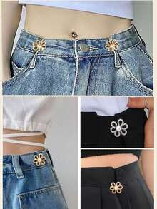 Đai nịt eo họa tiết hoa, khóa cài may thủ công giúp giữ dáng, điều chỉnh vòng eo cho quần jeans và váy. - Nhiều màu - Xem 4