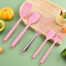 5件套硅胶刮刀套装，5件耐热不粘橡胶刮刀，适用于烘焙、烹饪、搅拌、刮除不粘锅具，厨房工具 - 查看 1