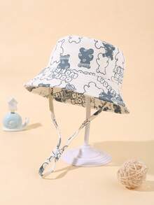 婴儿/幼儿男童遮阳帽、儿童沙滩帽、户外防紫外线帽、宽檐遮阳帽、游戏帽、渔夫帽 - 彩色 - 查看 4