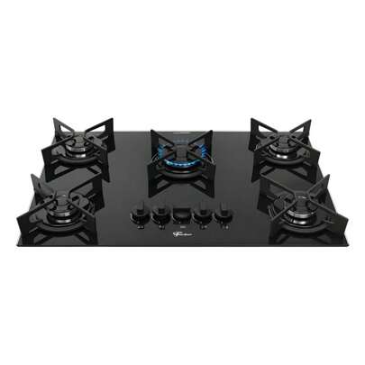Fogão Cooktop De Embutir 5 Bocas A Gás Chama Rápida Fischer