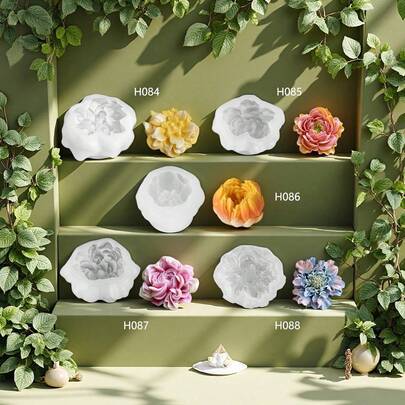 Silicone Flower Mold, DIY Flower Candle Wax Melt Mold, Floral Decoration Craft Supplies