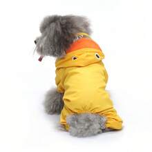 Popular Pet Raincoat, Cross-Border Four-Legged Raincoat For Small Dogs, Reflective Dog Raincoat With Chest And Back Protection, Waist-Cinching And Tail-Covering, Duck-Style - YY40 Duck - View 12