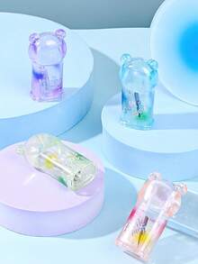 1個/2個/4個可愛熊造型鉛筆削筆器，可愛造型手動削筆器，鋒利耐用，適用多種鉛筆尺寸，適合兒童與學校使用 - 彩色 - 查看 2