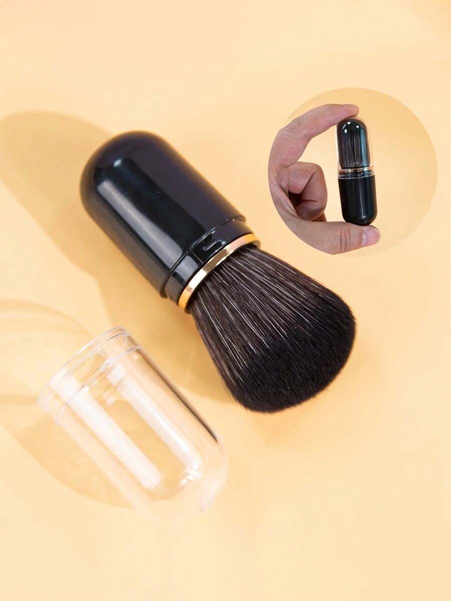 1 cọ trang điểm mini dạng viên nang có thể thu gọn, nhỏ gọn, tiện lợi khi đi du lịch, dùng để đánh phấn phủ/má hồng. - Nhiều màu - Xem 1