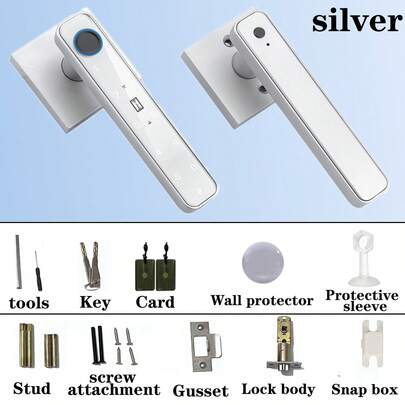 4-In-1 Fingerprint Password Electronic Lock - Smart Unlocking With Card/Fingerprint/Password/Key, Easy Installation Home Password Electronic Door Lock