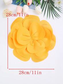 1件/包，多种颜色可选，热销大号四层3D立体布艺花朵贴花，褶皱手工串珠DIY服装配饰，适用于婚纱，长度：28厘米/11英寸，宽度：28厘米/11英寸 - A - 查看 21