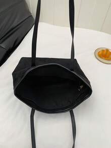 Bolso de mano de gran capacidad para mujer, nueva bolsa de hombro versátil y de moda para ir al trabajo - Negro - Ver 4
