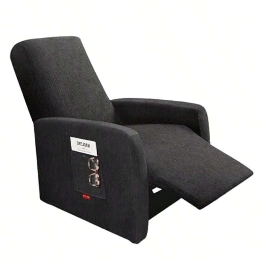 3 Piezas Fundas de Tela de Felpa Extra Pequeñas para Sillón Reclinable Elásticas Funda para Sillón Reclinable para Lazy Boy Sillón Reclinable Ancho Lavable Gris Oscuro - Gris Oscuro - Ver 1