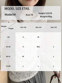 Pullover Polkadot Baru Musim Panas Lembut & Nyaman Pas Badan Minimalis Leher Bulat Gaya Korea Pelindung Matahari Lapisan Dasar Atasan Lengan Panjang Kasual Musim Semi Putih - Putih - View 8
