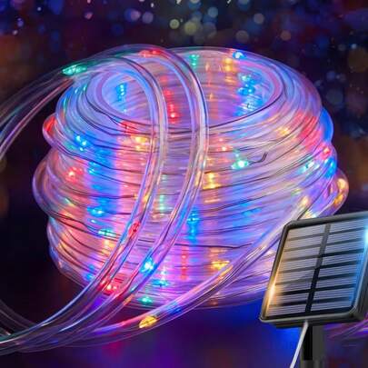 Bộ 1 đèn LED ống năng lượng mặt trời 50/100 bóng với 8 chế độ chiếu sáng, đèn trang trí ngoài trời kiểu cổ tích, tự làm, hoàn hảo cho tiệc tùng, sân vườn, nhà cửa, ngày lễ, đám cưới, lễ hội, trang trí hồ bơi.