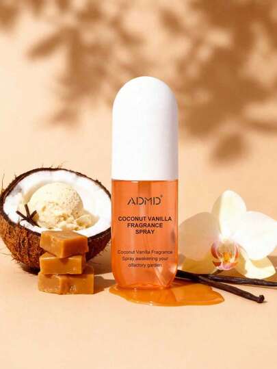 1 Botella de 50ml Bruma Perfumada, Aroma de Verano de Larga Duración con Mezcla de Vainilla, Coco y Rosa, Diseño Portátil, Ambientador de Moda en Spray para Ropa, Armario, Interior, Exterior, Hogar, Baño, Regalo del Día de la Madre, Decoración de Dormitorio, Jardín, Decoración de Cocina, Verano, Playa, Esenciales de Viaje, Decoración de Habitación, Suave, Graduación