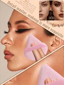 28PCS Makeup Tools Set Including:20PCS Makeup Brush Set+1pc Multi-Functional Zipper Toiletry And Cosmetic Bag Waterproof+1pc Facial Ice Compress+2PCS Makeup Sponges+2PCS Triangle Powder Puffs+1pc Circular Powder Puffs+1 Pc Silicone Cat Paw Face Brush,All-In-One & Beginner-Friendly | Travel-Ready & Gift-Ready | Perfect For Newbies/Her - Pink - View 4