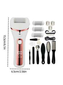 10pcs Electric Foot File & Callus Remover Kit, Electric & Manual Foot Care Set, Suitable For Home And Salon Use - View 8