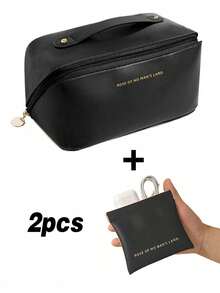 1pc Summer Travel Organizer Bag, Portable Handheld Cosmetic Bag, Multi-Functional Makeup Tool Pouch, Skincare Products Storage Bag, Large Capacity Detachable Makeup Bag, Unisex Skincare Organizer Bag, Suitable For Beauty Products, Business Trip, Home, Beach, Travel, Gift For Girlfriend, Mom - Multicolor - View 16