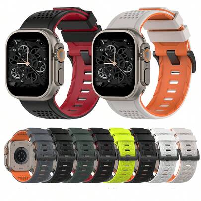 1PC Strap Compatible With Apple Watch Ultra 3 Band 49mm 45mm 44mm 42mm 46mm Magnetic Silicone Straps Bracelet For Watch Series11 10 9 8 7 SE3 WatchBand