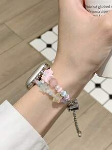 1条彩色可爱阳光小马手链表带，兼容表带38mm/40mm/41mm/42mm/44mm/45mm/46mm/49mm，兼容Ultra/SE/S11/S10/S9/8/7/6/5/4/3/2/1系列，适合春、夏、秋、冬四季，办公、运动、派对、约会等场合，佩戴方便，时尚美观，价格实惠，无需工具即可安装，是感恩节、生日送给妻子、妈妈或伴侣的绝佳礼物。 - 粉色 - 查看 8