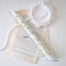Nến thân dài 25cm in họa tiết, phong cách Châu Âu lãng mạn, thích hợp cho bữa tối dưới ánh nến, đám cưới, ngày lễ, sử dụng tại nhà, không khói. - Nhiều màu - Xem 2