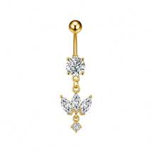 2 chiếc khuyên rốn bằng thép không gỉ, cỡ 14G, trang sức xỏ khuyên cơ thể dành cho nữ. - 2 cái mỗi bộ - Xem 3
