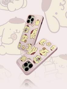 SANRIO 1 chiếc ốp bảo vệ silicon mềm dày có sọc cho điện thoại bơm hơi màu hồng, tương thích với iPhone 17 Air, chống rơi, chống trượt, thiết kế mới, hình chú chó tai thỏ - Hồng - Xem 4