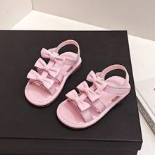 Infant/Toddler Girls' Fashionable & Comfortable Bow Decor Baby Sandals, Suitable For Outdoor Wear In Summer - Pink - View 1