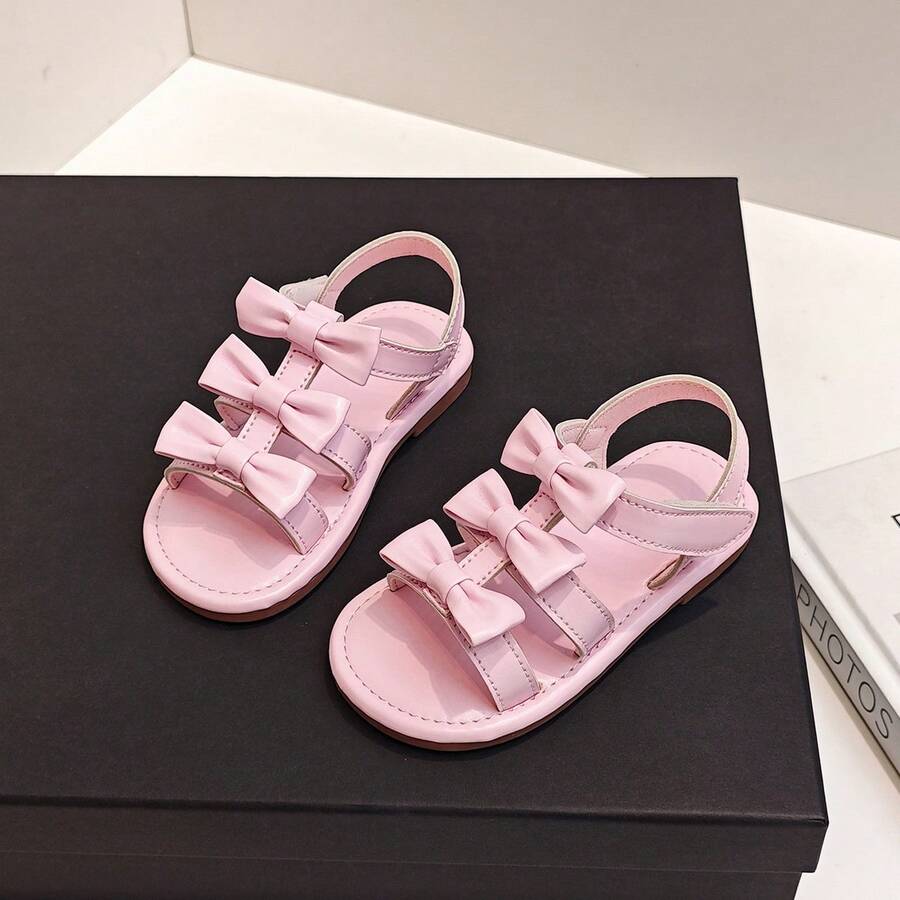 Infant/Toddler Girls' Fashionable & Comfortable Bow Decor Baby Sandals, Suitable For Outdoor Wear In Summer - Pink - View 1