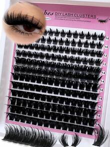 300D/200D/160D/100D/60D Spikes Eyelashes 2 IN 1 Lash Clusters Long 10-18mm Lash Spikes Lower Eyelashes 120pcs/144pcs/168pcs/216pcs/240pcs Eyelash Clusters Volume Individual Lashes DIY Spiky Lash Extension Manga Cluster Eyelash Extensions Mink Strips Lashes Thick - D - Xem 14