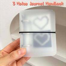 Portada de carpeta mate con 3 agujeros y recambio, bolsa de relleno de PVC, 60 páginas en blanco con cuadrícula, organizador de hojas sueltas DIY - Rectángulo - Ver 1