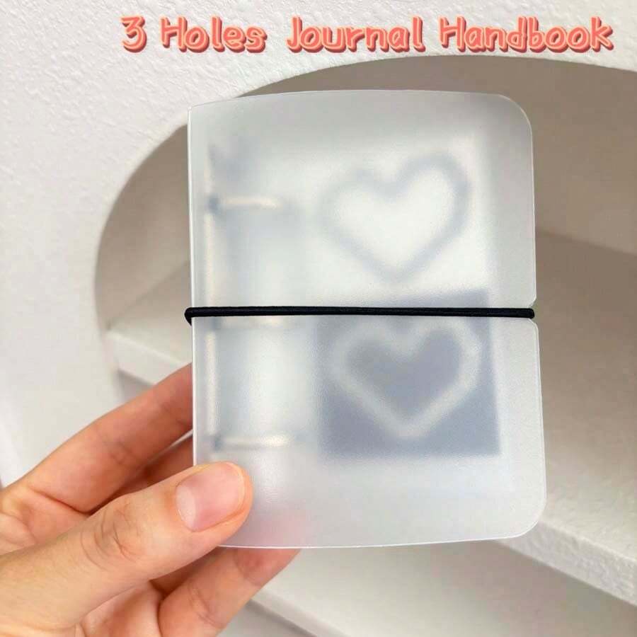 Portada de carpeta mate con 3 agujeros y recambio, bolsa de relleno de PVC, 60 páginas en blanco con cuadrícula, organizador de hojas sueltas DIY - Rectángulo - Ver 1