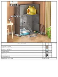 Modular Cat Cage, Cat Game Fence, Cat House, Suitable For Kittens And Adult Cats, Indoor Home Use - Multicolor - View 22