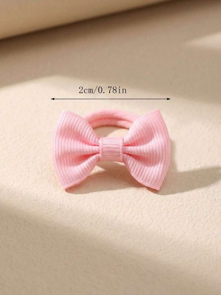 30 chiếc dây buộc tóc nơ co giãn cao, nhiều màu sắc, dành cho bé gái, không gây hư tổn tóc (màu ngẫu nhiên) - Nhiều màu - Xem 4