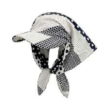 1pc Polka Dot Headscarf Cap, Women's Summer Sun Protection Hat, Outdoor Fashionable Face-Shielding Hip-Hop Turban, Suitable For Outdoor Vacation Wear - 黃色 - 查看 5
