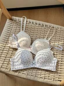 ZNKZUGF Sweet Girl Floral Print Bra - Multicolor - View 4