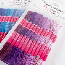 12pcs Gradient Color Cross Stitch Thread, Embroidery Floss, Handcraft Sewing Thread - Single Piece - View 3