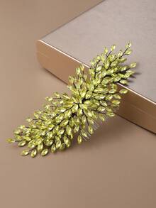 1 chiếc lược cài tóc dệt thủ công thanh lịch, phụ kiện cài tóc cô dâu lãng mạn, phụ kiện pha lê lấp lánh. - Nhiều màu - Xem 11