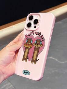 1pc Minimalist Heart-Shaped Dachshund Dog Letter Graphic Aesthetic Light Pink Liquid Large Hole Lens Anti-Drop Anti-Fingerprint Soft Phone Case Compatible With IPhone 17/16/16Pro/16Plus/15/15ProMax/15Pro/11/12/13/14ProMax/11Pro/11ProMax/12Pro/12ProMax/13Pro/13ProMax/14Pro/14ProMax, Elegant - Multicolor - View 3