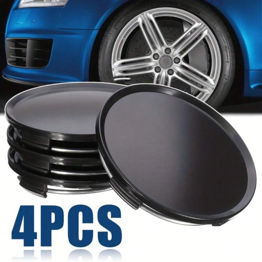 4 nắp chụp tâm bánh xe ô tô màu đen 63mm, phù hợp với các dòng xe Infiniti Q50L Q70 QX30 QX80 ESQ Q60 QX70 QX50 ESQ - A - Xem 1