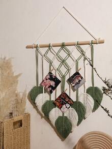 1 chiếc treo tường macrame boho trưng bày ảnh hình lá, thảm treo trang trí phòng phong cách aesthetic, kệ treo dệt tổ chức, nghệ thuật tường thực vật, trang trí nhà kiểu farmhouse, giá giữ ảnh kỷ niệm, vật trang trí tường bohemian, decor nội thất mộc mạc sang trọng cho phòng khách, phòng ngủ, căn hộ, ký túc xá, hành lang, lối vào, tường gallery, phong cách nhà ấm cúng, phông nền trưng bày ảnh, góc thiền, decor studio, decor cafe, điểm nhấn treo tối giản, ý tưởng quà tặng, trang trí phòng tự nhiên, decor kệ - Nhiều màu - Xem 9